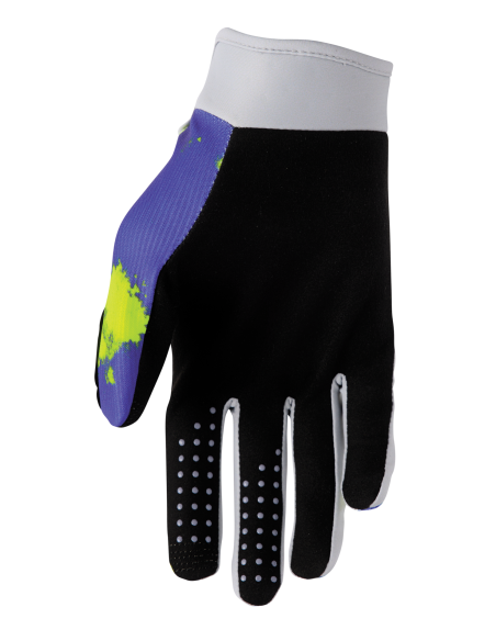 Gants cross enfant Thor 2026 Launchmode Bleach - Violet Jaune
