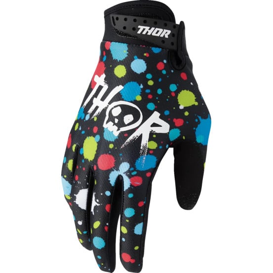 Gants cross enfant Thor 2026 Launchmode Splat - Noir Multicolor