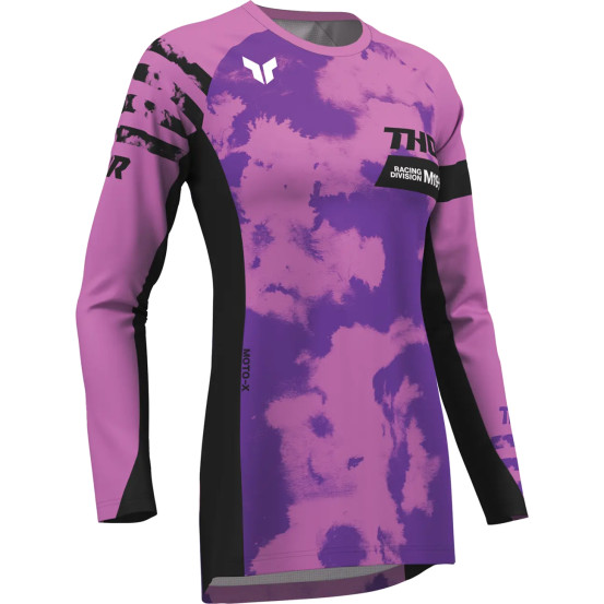 Maillot cross femme Thor 2026 Launchmode Bleach - Noir Gris Rose
