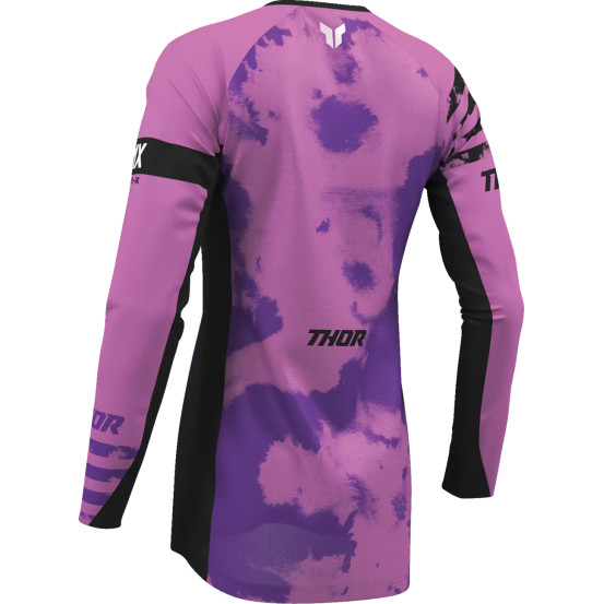 Maillot cross femme Thor 2026 Launchmode Bleach - Noir Gris Rose