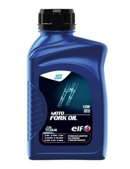ELF 10W MOTO FORK OIL ADV - 0,5 litre - Huile de fourche