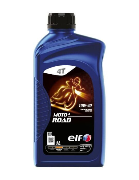 ELF 10W40 MOTO 4 ROAD - 1 litre - Huille moteur synthétique 4T