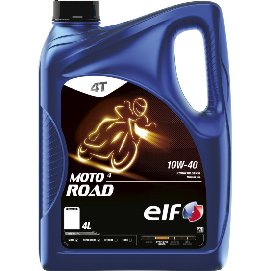 ELF 10W40 MOTO 4 ROAD - 4 litres - Huille moteur synthétique 4T
