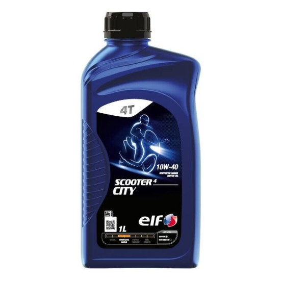 ELF SCOOTER 4 CITY 10W40 - 1 litre - Huille moteur synthétique 4T