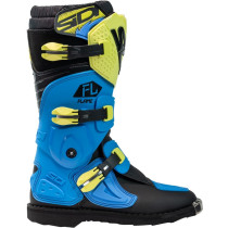 Bottes moto cross enfant Sidi 2026 Flame -Bleu & Jaune 2