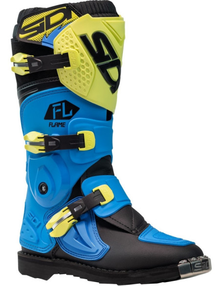 Bottes moto cross enfant Sidi 2026 Flame -Bleu & Jaune