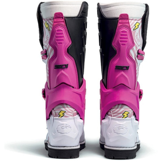 Bottes moto cross Sidi 2026 Crossair HD Billy Bolt Edition Spéciale -Blanc & Rose