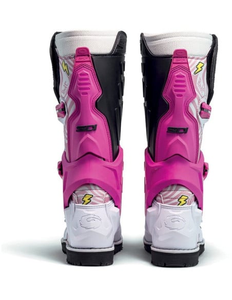 Bottes moto cross Sidi 2026 Crossair HD Billy Bolt Edition Spéciale -Blanc & Rose