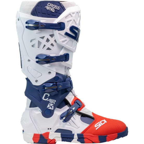 Bottes moto cross Sidi 2026 Crossair X -Blanc  Bleu Rouge