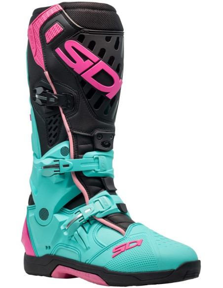 Bottes moto cross Sidi 2026 Crossair -Noir Menthe Rose