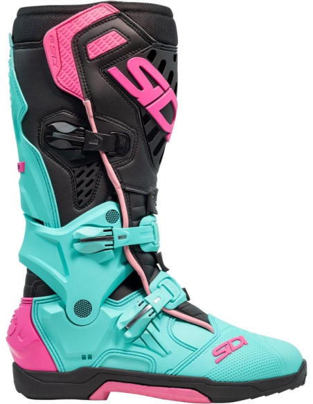 Bottes moto cross Sidi 2026 Crossair -Noir Menthe Rose