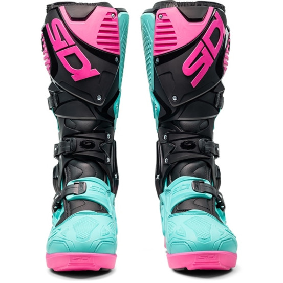 Bottes moto cross Sidi 2026 Crossfire 3 SRS -Noir Menthe Rose