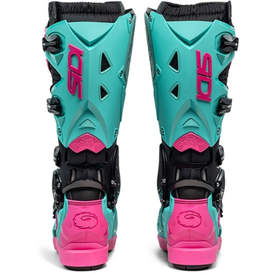 Bottes moto cross Sidi 2026 Crossfire 3 SRS -Noir Menthe Rose