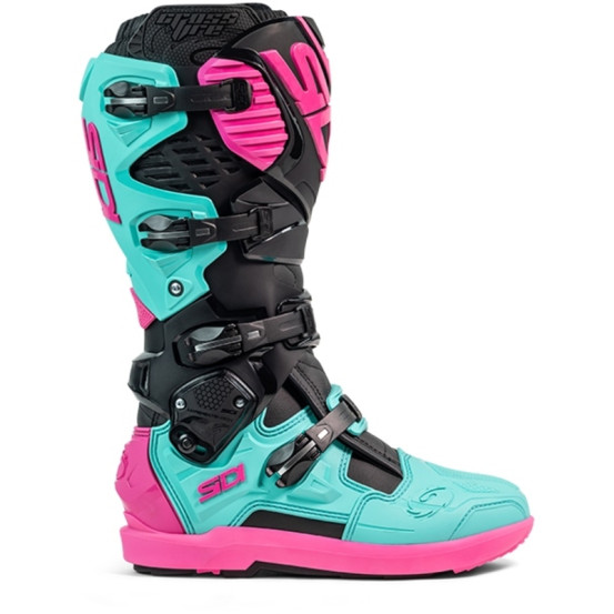 Bottes moto cross Sidi 2026 Crossfire 3 SRS -Noir Menthe Rose