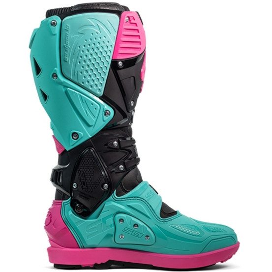 Bottes moto cross Sidi 2026 Crossfire 3 SRS -Noir Menthe Rose