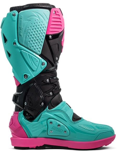 Bottes moto cross Sidi 2026 Crossfire 3 SRS -Noir Menthe Rose