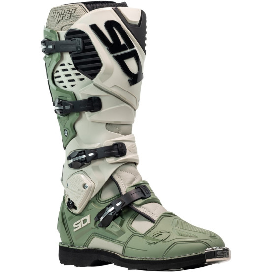 Bottes moto cross Sidi Crossfire 3 - Vert Sable