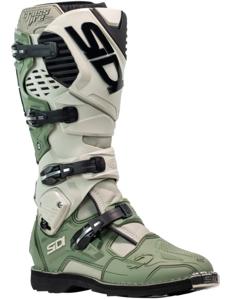 Bottes moto cross Sidi Crossfire 3 - Vert Sable