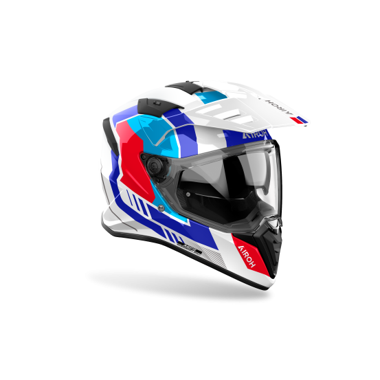 Casque moto adventure Airoh 2026 Bandit Horn - Blanc