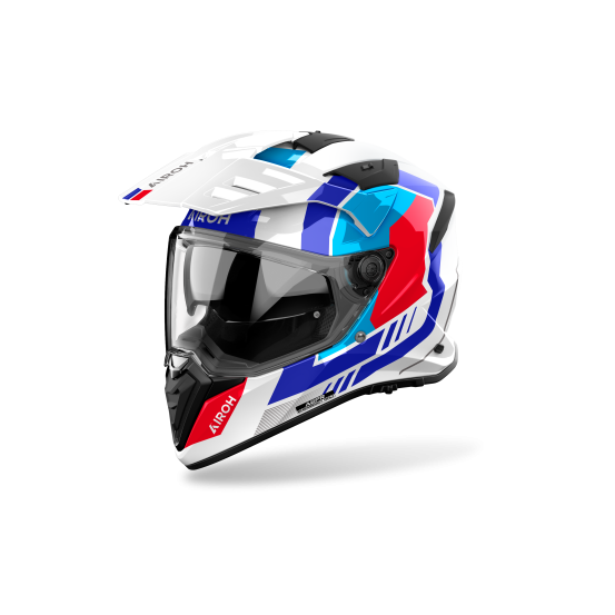 Casque moto adventure Airoh 2026 Bandit Horn - Blanc
