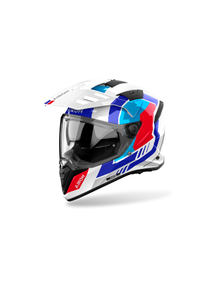 Casque moto adventure Airoh 2026 Bandit Horn - Blanc