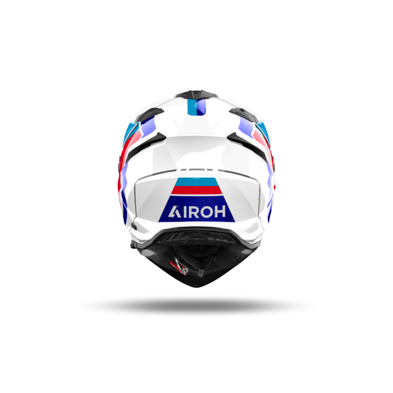 Casque moto adventure Airoh 2026 Bandit Horn - Blanc