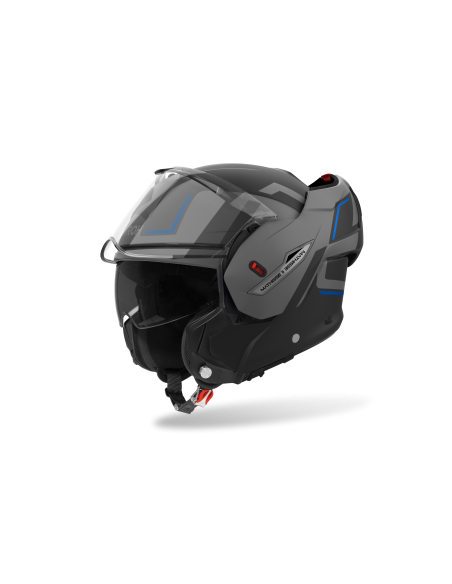 Casque moto modulable Airoh 2026 Mathisse II Genius - Bleu Rouge