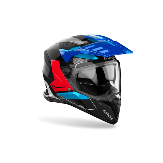 Casque moto adventure Airoh 2026 Bandit Tune - Bleu Rouge