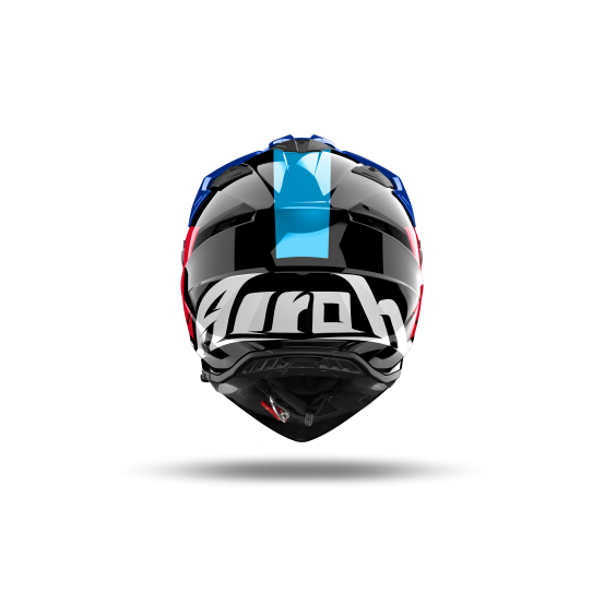 Casque moto adventure Airoh 2026 Bandit Tune - Bleu Rouge