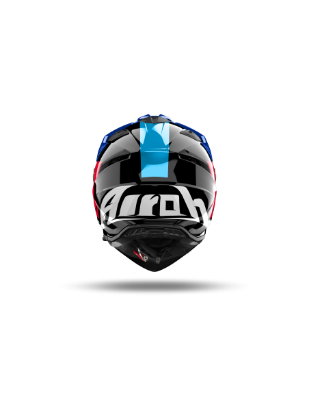 Casque moto adventure Airoh 2026 Bandit Tune - Bleu Rouge
