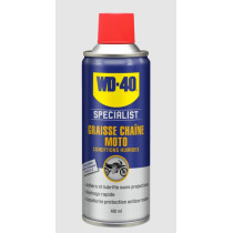 Lubrifiant WD40 graisse chaine Specialist Moto conditions humides 400ml