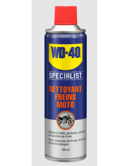Spray WD40 nettoyant Frein Specialist Moto 500ml