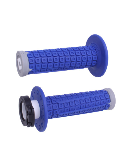 Poignées moto ODI Nomad D30 Lock-On 2T/4T - Bleu Gris
