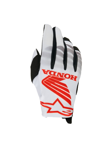 Gants cross Alpinestars 2026 Honda Racer Veil - Blanc Noir Rouge