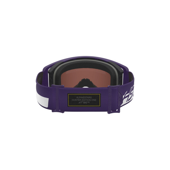 Masque cross Alpinestars Supertech Vision Hunter 96 - Violet Blanc écran iridium Argent