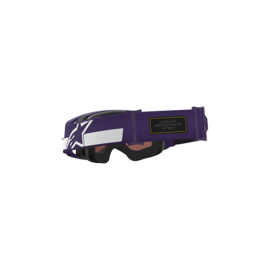 Masque cross Alpinestars Supertech Vision Hunter 96 - Violet Blanc écran iridium Argent