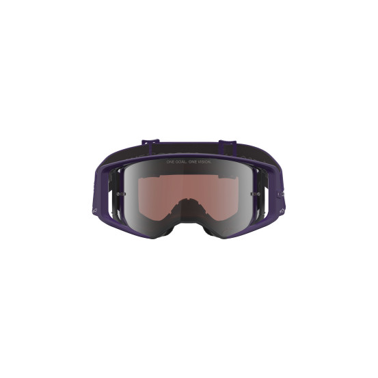 Masque cross Alpinestars Supertech Vision Hunter 96 - Violet Blanc écran iridium Argent