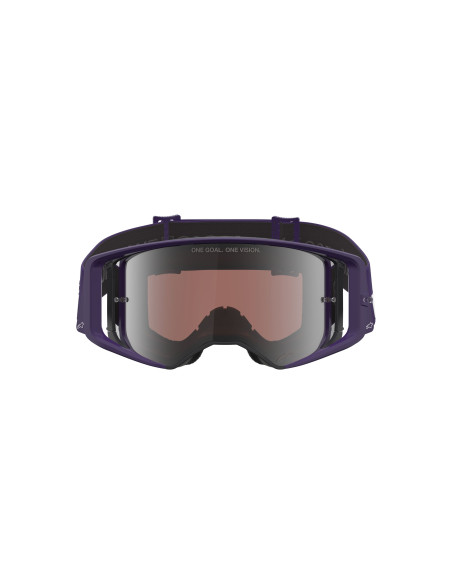 Masque cross Alpinestars Supertech Vision Hunter 96 - Violet Blanc écran iridium Argent