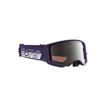 Masque cross Alpinestars Supertech Vision Hunter 96 - Violet Blanc écran iridium Argent