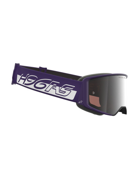 Masque cross Alpinestars Supertech Vision Hunter 96 - Violet Blanc écran iridium Argent