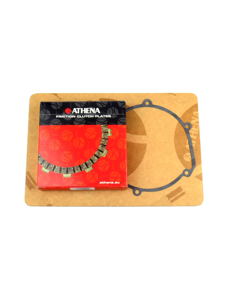 Kit disques embrayage garnis + Joint de couvercle embrayage ATHENA - GAS GAS 125 EC/MC/SM 2002-2007