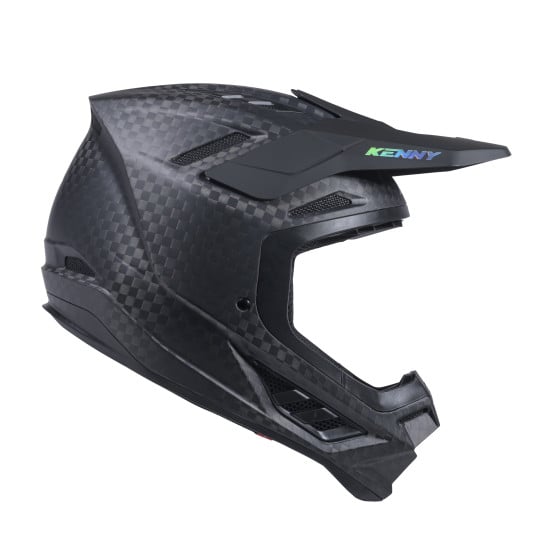 Casque cross Kenny 2026 Titanium - Noir big carbone mat Holographic