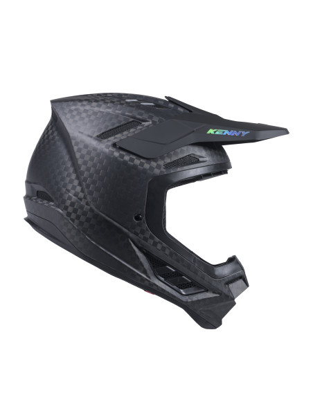 Casque cross Kenny 2026 Titanium - Noir big carbone mat Holographic