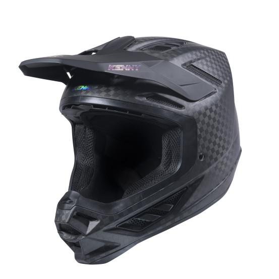 Casque cross Kenny 2026 Titanium - Noir big carbone mat Holographic
