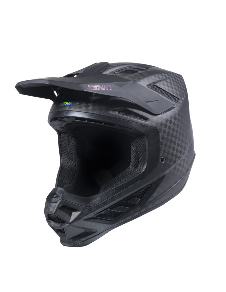 Casque cross Kenny 2026 Titanium - Noir big carbone mat Holographic