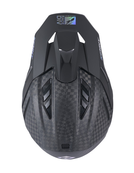 Casque cross Kenny 2026 Titanium - Noir big carbone mat Holographic