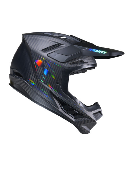 Casque cross Kenny 2026 Titanium - Noir carbone mat Holographic