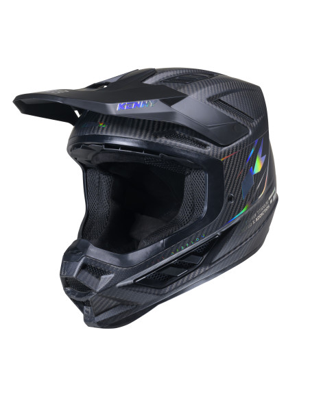Casque cross Kenny 2026 Titanium - Noir carbone mat Holographic
