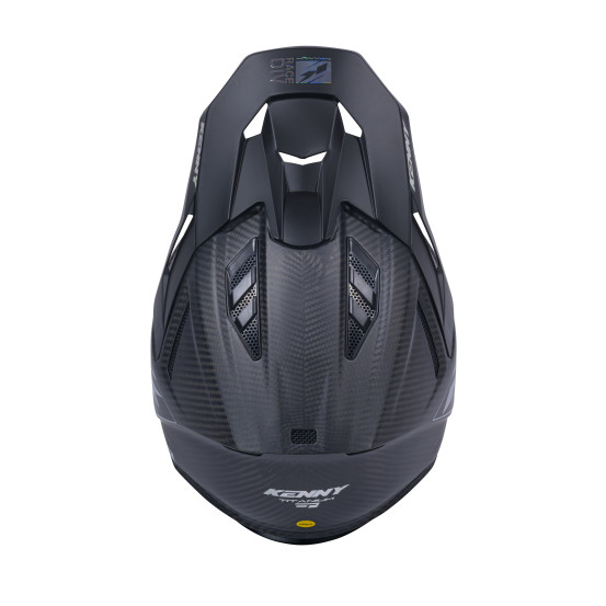Casque cross Kenny 2026 Titanium - Noir carbone mat Holographic