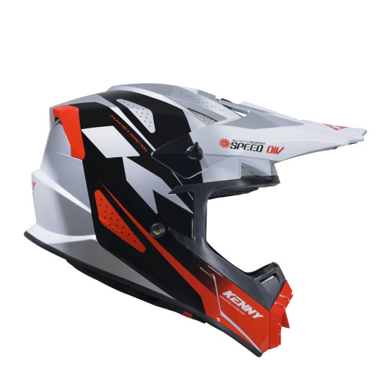 Casque cross Kenny 2026 Track Graphic - Speed Noir Rouge